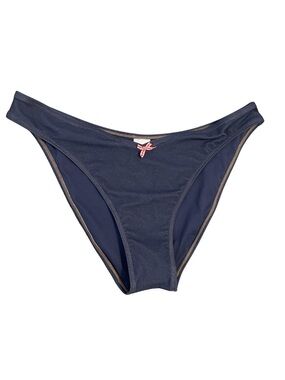 wild fable Navy Bikini Bottom with Tan Stitch Detail
